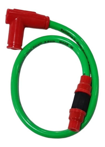 Splitfire Spark Plug Cable with Ignition Cap Tuning Bike Green Red 0