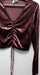 H&M Women's Velvet Burgundy Short Sweater 1