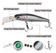 Jshanmei Hard Fishing Lures Bait Set of 10 Pieces 3D Eye Fishing Lures 1