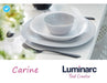 Luminarc Carine Black Flat Plate 27cm Tempered Glass Set of 6 3