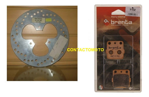 Braking TRX300EX Rear Brake Disc + Brenta Sintered Pads 1