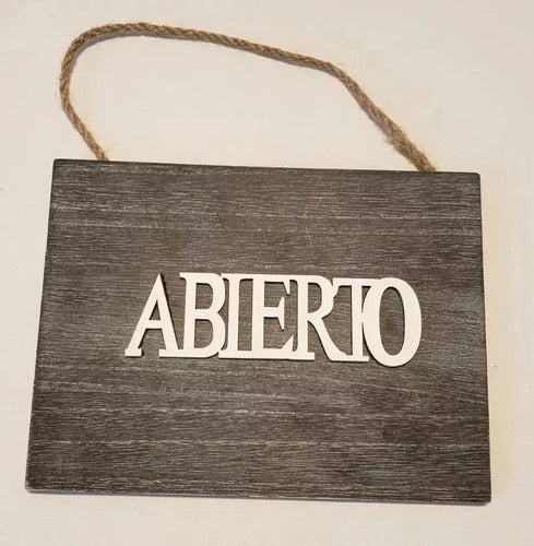 TOH Open/Closed Wooden Sign 15 X 20 Cm 7