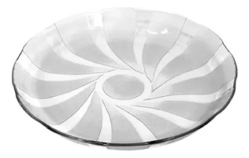Set of 6 Galaxia Flint 23.5cm Glass Dinner Plates by Rigolleau 0