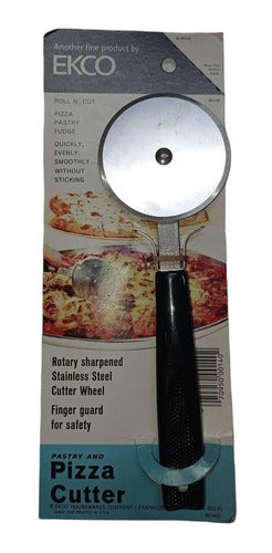 Ekco Vintage Pizza Cutter Wheel Made in USA Stainless Steel 0