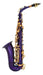 Saxofon Alto Purpura Y Llaves Doradas Lazarro Con Funda Xmp 2