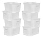 Set of 8 Plastic Rattan Organizer Baskets 36x25x17 cm 4