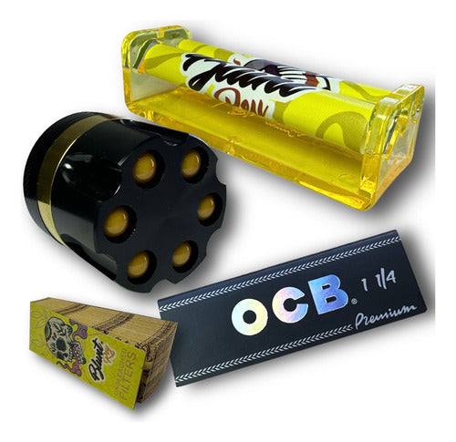 OCB Pikachu Kit Paper Rolling Machine with Filter and Grinder 0