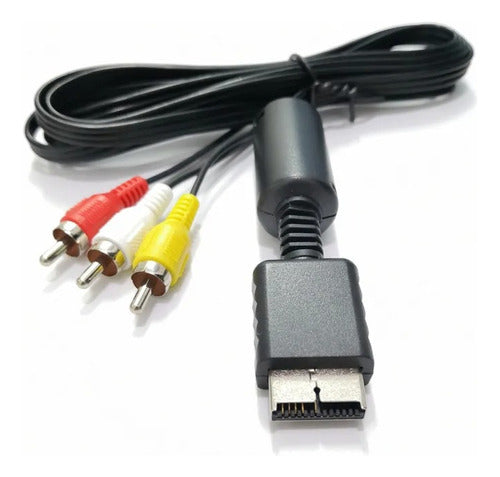 Everest AV Audio and Video Cable 3RCA for PlayStation 2 6