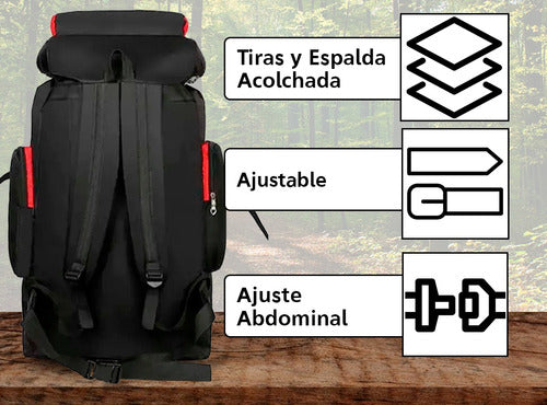 Xiyahu Mochila Camping Trekking Mochilero 70lts Reforzada Nuevo 4