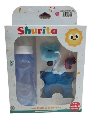 Shurita Baby Set: Bottle + Teether + Pacifier + Pacifier Holder 2