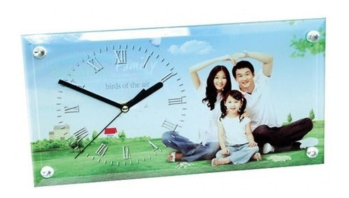 BR Rectangular Glass Clock for Sublimation 0