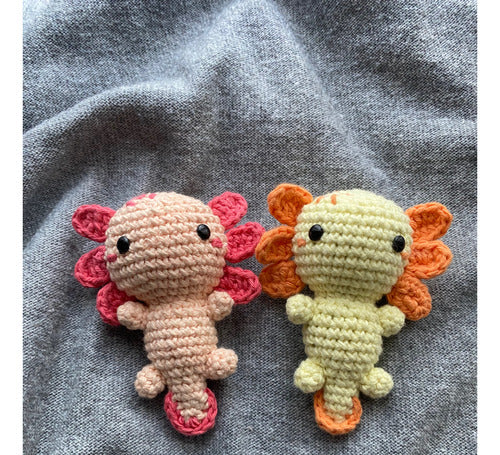 Ajolote/axolote Amigurumi - Muñeco Tejido A Crochet 1