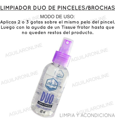 Glow Limpiador Pinceles Brochas Duo Glow Limpia Y Acondiciona 1