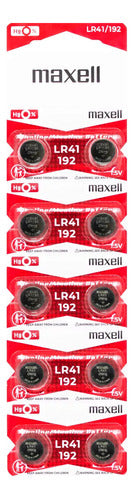 Maxell LR41 Alkaline Batteries x 50 Units 0