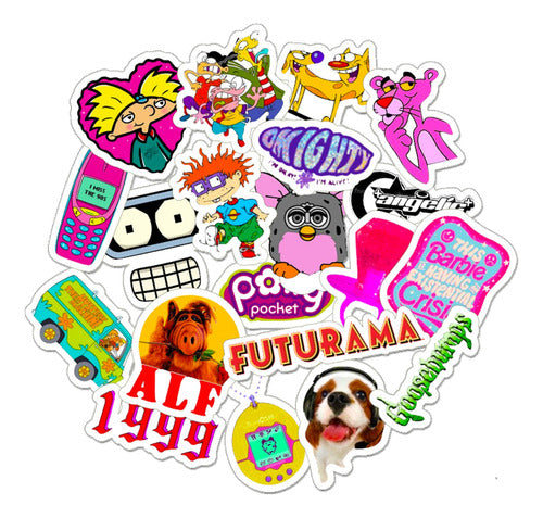 Stickers 90s Pack X20 Souvenirs Regalos 0