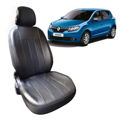 Team Synthetic Leather Cushioned Seat Cover for Renault Sandero 16/- 1/3 2/3 0