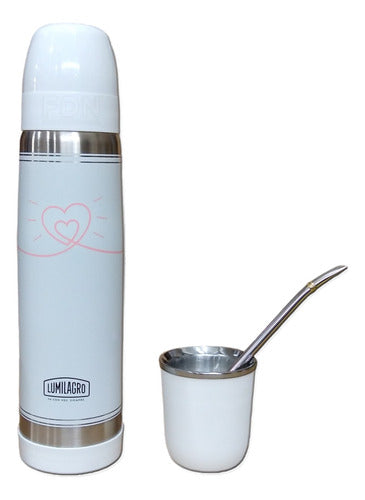 Lumilagro Thermos Inox. C1 + Mate B + Straw 340 - Fdn 0