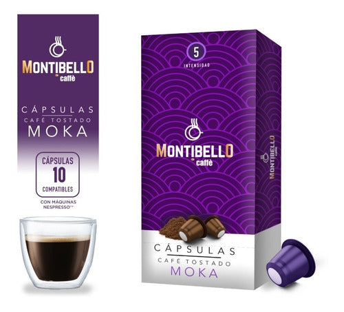 Montibello Moka Capsules Compatible with Nespresso x10 Units 0