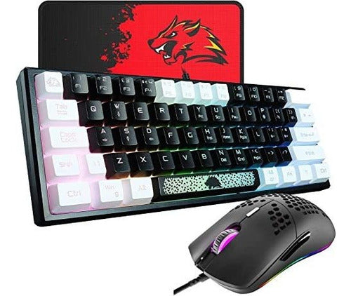 Xinmeng Mini RGB Gaming Keyboard and Mouse Combo 0