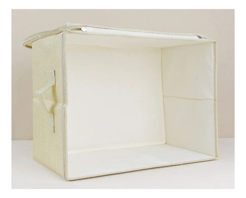 Foto Foldable Organizer Basket Box with Closure Lid 30*41*25cm 1