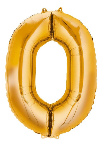 Balloon Giant Metallic Number Balloons 100 - Suitable for Air and Helium 4