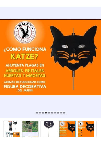 Espantapalomas Y Pájaros Cuervo + Katze Raven Triple Función 6