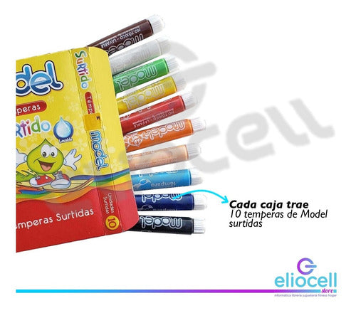 Set Arte Acuarelas Temperas Pintar Block Lapices Colores 3