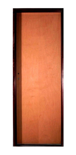 Tecnooeste Cedar Panel Door 80x200 with Metal Frame and Reinforced Hinges 0