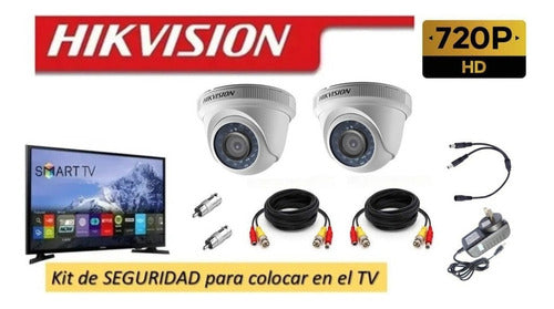 HIKVISION 720P HD Security Camera Kit - 2 Infrared Dome Cameras for TV Connection 1