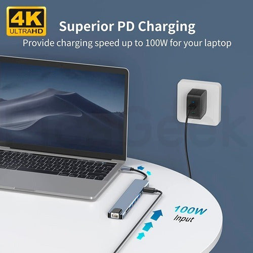 HUB Adaptador Hub USB-C 10 en 1 HDMI 4K 5