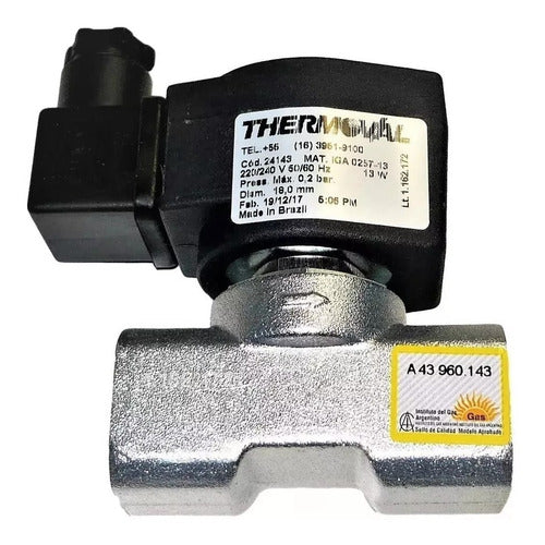 Thermoval Gas Solenoid Valve 3/4" Compatible Nacional 0