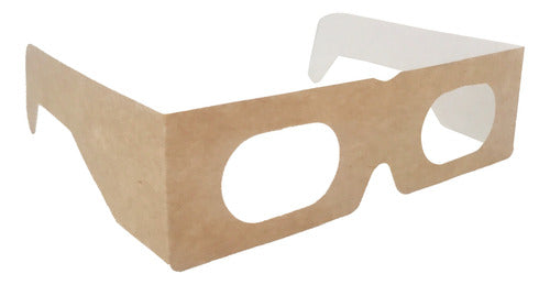 Everest Gráfica 3D Glasses - 100 Pack White and Wood Cardboard 1