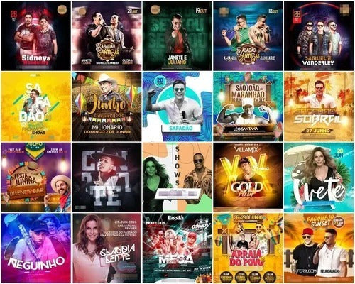 150 Artes Editáveis Psd Para Festas E Eventos - Pack Mídias 1