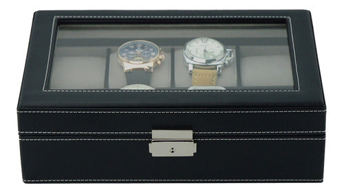 DG Leather Boxes Extra Large 8 Watch Box Case 0