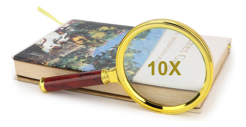 Meximore 10x Handheld Magnifier with 90mm Diameter for Reading & Science 4