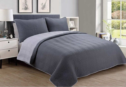 Premium Reversible 1 1/2 Pza Quilt Bedspread Soft Various Colors Ch 2