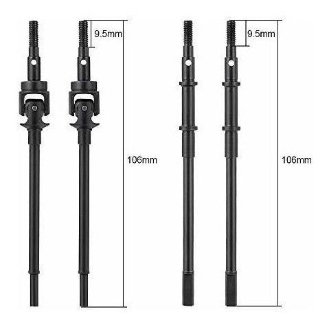 Que-t Juego De 4 Ejes De Transmision Cvd De Acero-1/10 Rc 1