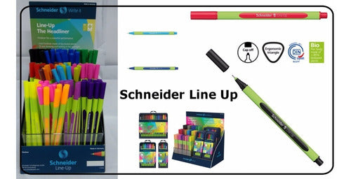 Microfibra Schneider Line-up Fineliner 0.4 Mm X 4 Unidades 0