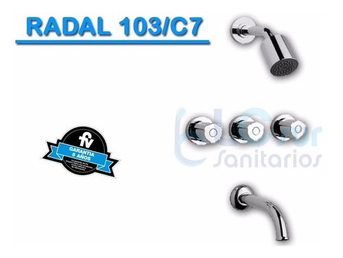 FV Radal Shower Faucet with Transfer 103/C7 Chrome 1