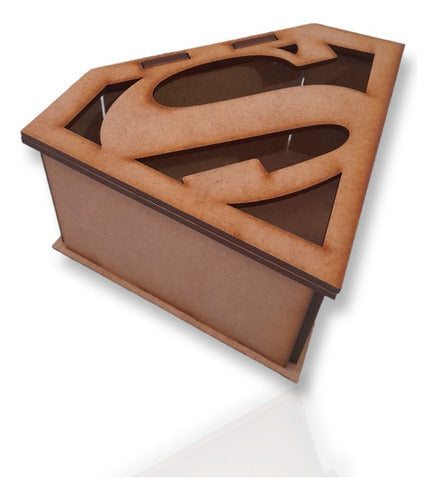 Set of 10 Superman MDF Laser Cut Boxes 16.5x12x8.5cm 0