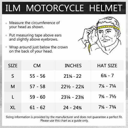 ILM Motorcycle Helmet Modular with Bluetooth, Dual Visor and FM Radio 1