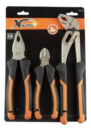 X Line Set 3 Antislip Mango Tongs 160 200 250 Mm LG 0