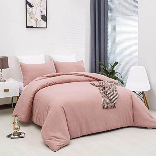 Luxlovery Blush Pink Comforter Set Twin Dusty Rose Ropa De C 2