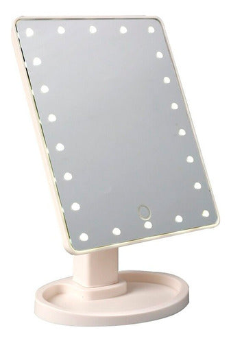 My Foldaway Rectangular Makeup Mirror with LED Light - USB Powered 0