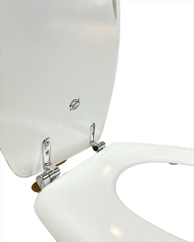 Toilet Seat Capea Laquered Wood with Metal Hardware 2