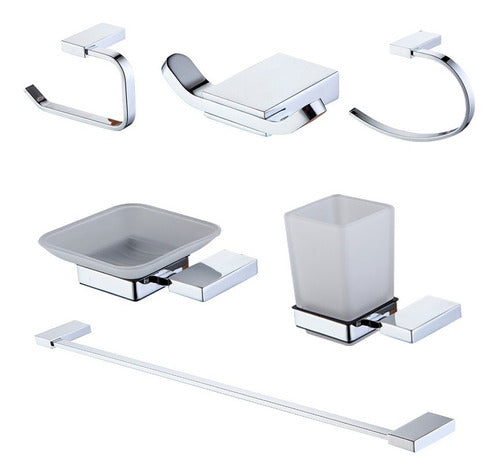 Peirano 13000 Bathroom Accessories Set 6 Pieces Metallic - Now 18 0
