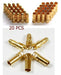 10 Pares De 3,5 Mm Bala Plateado Oro Banana Conector Para Ba 1