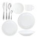 Tsuji Set Vajilla 4p Cubiertos Tramontina Porcelana Blanca 0