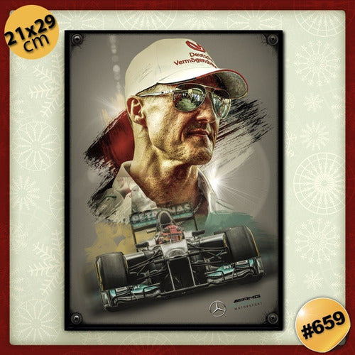 Generic Vintage Decorative Frame - Michael Schumacher F1 Car 1