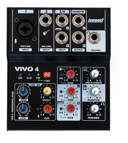 Consola Mixer Pasivo Profesional Lexsen Vivo 4 0